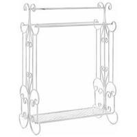 toallero de metal blanco 60 x 90 cm independiente 3 rieles vintage gladis