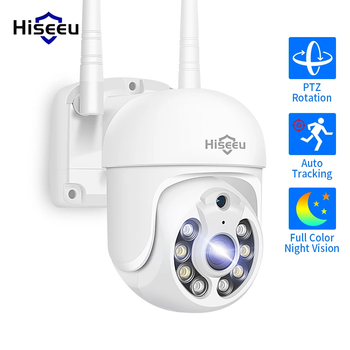 Cámara WIFI Hiseeu 3/5MP para Exteriores 1536P con Zoom Digital 5X, Cámaras IP PTZ con Audio, Vigilancia CCTV P2P, Compatible con el Sistema CCTV Inalámbrico Hiseeu