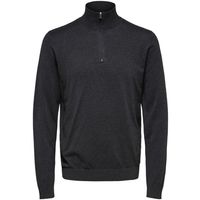 selected jersey berg half zip cardigan antraciet para hombre