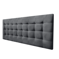 cabecero cama canada deluxe largo tapizado tejido antimanchas gris marengo 90x125cm