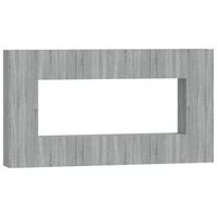 set de muebles para tv 8 pzas madera contrachapada gris sonoma vidaxl