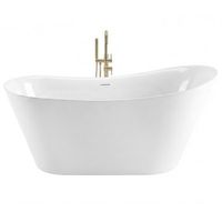 banera de pie rea lusso slim 170 tapa negra white 170 x 74 x 715 cm
