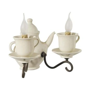 Aplique de pared cafetera (2 luces)