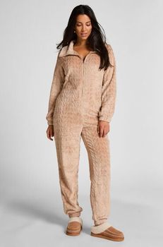 Hunkemöller Pelele de ochos con cremallera Beige