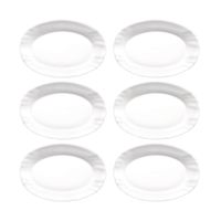 set 6 fuentes opal blancas 22 cm