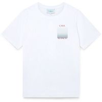 casablanca camiseta gradient square printed t-shirt white para mujer