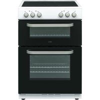 logik ldoc60w17 electric cooker - white black