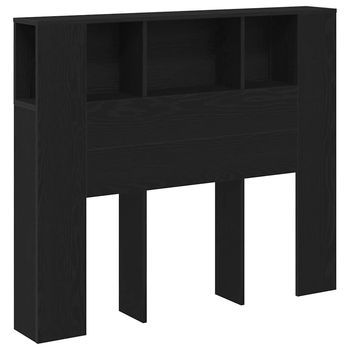 Cabecero De Armario Roble Negro 120 X 19 X 104,5 Cm