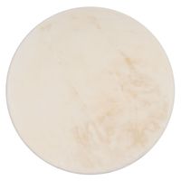 alfombra de piel fluffydeluxe crema 120 cm redondo