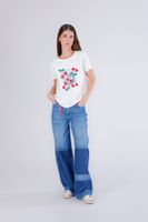 camiseta con estampado de cerezas off white m