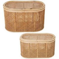 set 2 cajas almacenamiendo rat an natural
