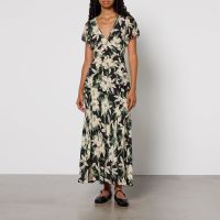 rixo evie floral-print silk midi dress - uk 6