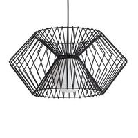 lampara colgante metal kelsie glass i negro