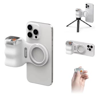 TELESIN Soporte de mano magnético para cámara de teléfono,ayuda para disparar,mango de control remoto para iPhone 16 16