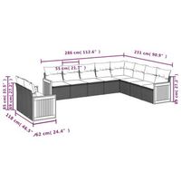 conjunto de sofas de jardin con cojines combinacion de 10 piezas