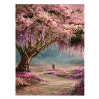 cuadro con cerezo y pareja en alu-dibond multicolor 60x80 cm