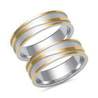 alianzas de oro blanco y amarillo