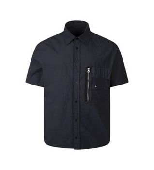 Ten c para hombre. 26CTCUS02006 Camisa Mid Layer azul (48), Casual, Poliamida, Manga corta