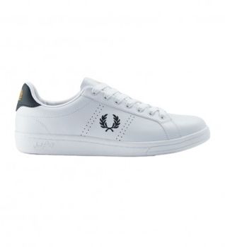 Fred Perry para hombre. B6312-567 Zapatillas de piel B721 blanco (41), Plano, Cordones, Casual