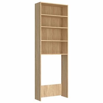 Armario Lavadora Roble Sonoma 64x24x190 Cm Vidaxl