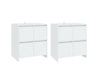 vidaxl aparadores 2 unidades madera contrachapada blanco 70x41x75 cm