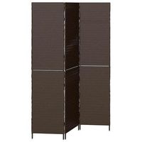 separador de habitaciones marron 146 x 180 cm ratan sintetico vidaxl