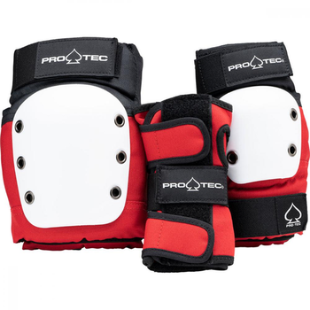 Pro-Tec Street Gear Jr 3 Pack - Red/White/Black Youth Medium