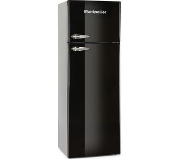 MONTPELLIER MAB345K Fridge Freezer - Black, Black