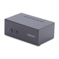 conmutador kvm startechcom sv231dpddua2 monitores 4k60hz usb hub 5gbps audio