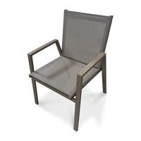 sillon de jardin apilable de aluminio cuarzo