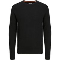 jack  jones jersey 12258471 jjpannel knit crew neck aw24 black para hombre