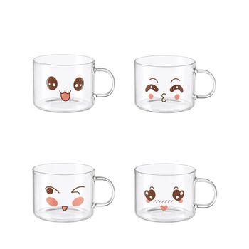 Tazas decorados 500ml - lote de 4