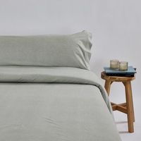 funda nordica punto algodon  melange soft gris cama de 135cm