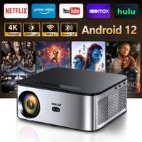 proyector android horlat de 1600 lumenes ansi para exteriores proyector wifi de video 4k full hd 1080p dispositivos de cine en casa para juegos en 3d