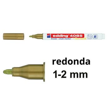 Edding 4085 Rotulador de tiza color oro redondo de 1 a 2 mm
