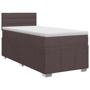 Cama Tapizada 200x90x88 Cm Tejido - Marrón
