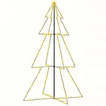 Árbol De Navidad 240 Luces Led Interior Y Exterior 118x180 Cm Vidaxl