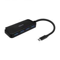 aisens - hub usb 31 usb-c usb-cm-4xtipo ah negro 15cm