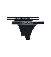 emporio armani para mujer ew000405af19023 set de 2 tangas confort negro m homewear algodon