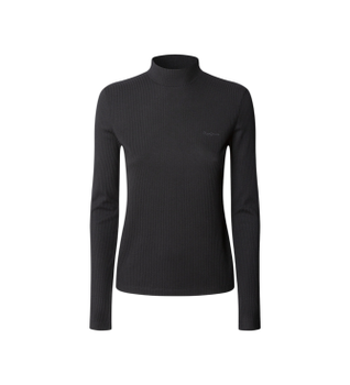 Pepe Jeans para mujer. PL5000042 Camiseta Barbara negro (M), Casual, Poliéster, Manga larga