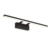 reichmany - aplique de pared led de metal negro 60 cm