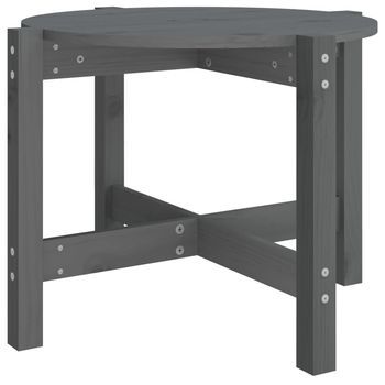Mesa De Centro  62,5 X 45 Cm  Madera - Gris