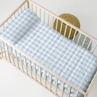 vichy blue colcha cuna 100x130 cm