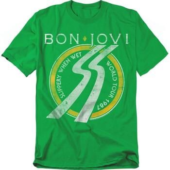 Bon Jovi Camiseta Slippery When Wet para mujer