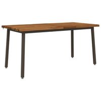 mesa de comedor - mesa de cocina con borde natural 160 x 80 x 75 cm natural