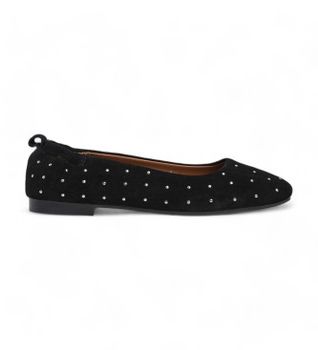 Pepe Jeans para mujer. PLS10420 Bailarinas de piel Sandie negro (37), Plano, Ante, Ninguno, Casual