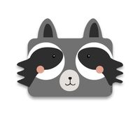 mantel individual infantil mapache mapache - gris - 30x46 cm