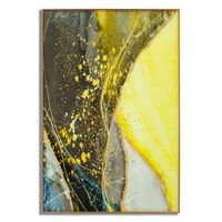 cuadro de vidrio abstracto con marco multicolor cm 80x35x120