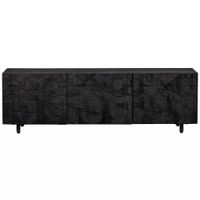 mueble de tv en madera de mango negro