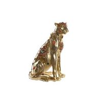 figura resina 255x17x33 leopardo dorado